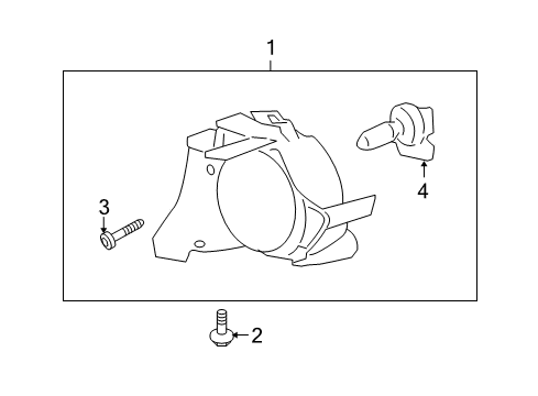 2010 Saturn Vue Lamp Assembly, Front Fog Diagram for 96673811