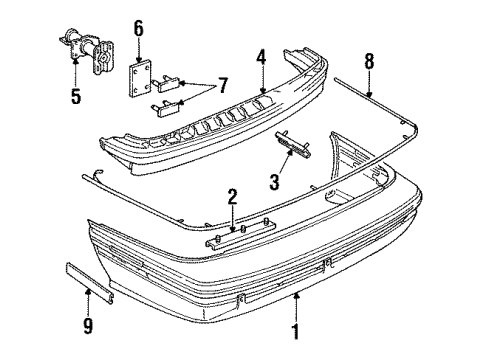 1992 Buick LeSabre Rear Bumper Diagram