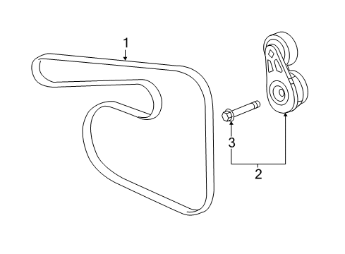 2021 GMC Acadia Belts & Pulleys Diagram 2 - Thumbnail