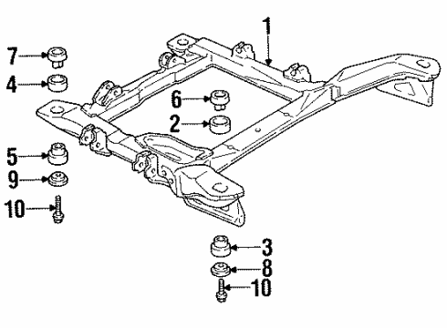 1994 Pontiac Grand Prix Suspension Mounting - Front Diagram