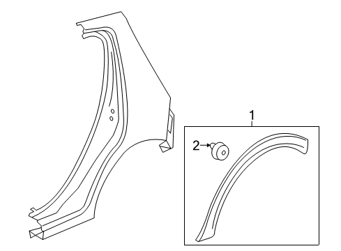 2017 Chevy Spark Exterior Trim - Quarter Panel Diagram