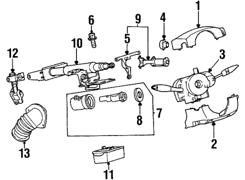 2000 Saturn SL1 Ignition Lock, Electrical Diagram