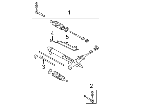 2005 GMC Canyon P/S Pump & Hoses, Steering Gear & Linkage Diagram 2 - Thumbnail