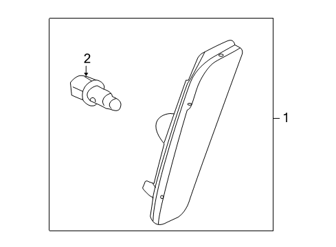 2008 Saturn Astra Front Lamps - Side Marker Lamps Diagram