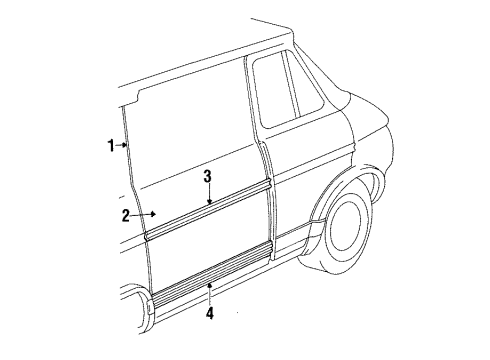 1987 Chevy P20 Side Loading Door - Door & Components Diagram 2 - Thumbnail