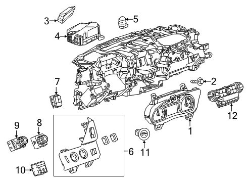 2020 GMC Yukon Switch Assembly, Trailer Brake Control *Black Diagram for 84108373