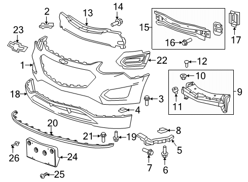 2017 Chevy Equinox Front Bumper Diagram