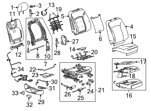 2013 Buick LaCrosse Module Kit, Inflator Restraint Front Pass Presence (W Diagram for 20956926