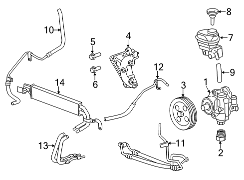 2012 Cadillac CTS P/S Pump & Hoses, Steering Gear & Linkage Diagram 16 - Thumbnail