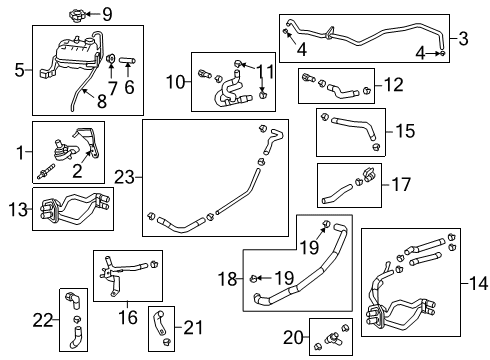 2020 Cadillac CT6 Radiator Coolant Inlet Hose Diagram for 84435792