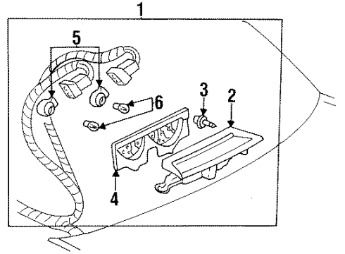 1999 Cadillac DeVille High Mount Lamps Diagram