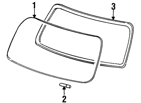 1994 GMC G2500 Windshield Glass Diagram