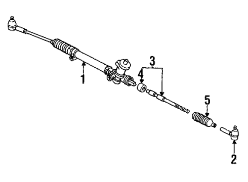 1994 Saturn SW2 P/S Pump & Hoses, Steering Gear & Linkage Diagram 2 - Thumbnail