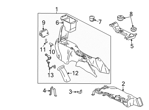 2004 Oldsmobile Bravada Center Console Diagram 2 - Thumbnail