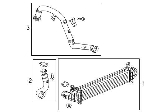 2016 Buick Envision Tube Assembly, Charging Air Cooler Inlet Air Diagram for 23176127