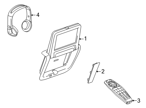 2011 Cadillac SRX Display Assembly, Video *Dark Titanium Diagram for 20911875