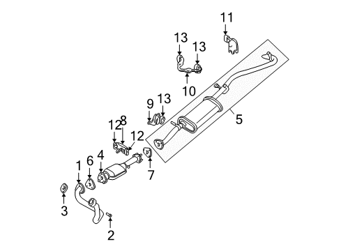 2003 Chevy S10 Exhaust Components Diagram