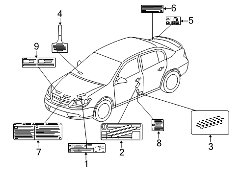 2013 Chevy Volt Information Labels Diagram