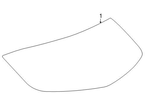 2010 Cadillac SRX Lift Gate - Glass & Hardware Diagram