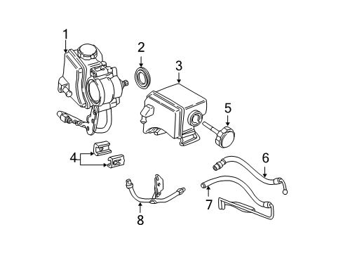 1998 Chevy Malibu P/S Pump & Hoses, Steering Gear & Linkage Diagram 3 - Thumbnail