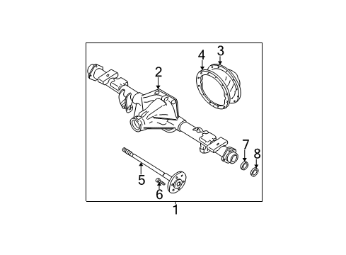 2007 Chevy Trailblazer Axle Housing - Rear Diagram