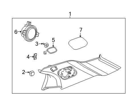 2023 Cadillac XT4 Panel Assembly, Qtr Upr Tr *Black Diagram for 84723288