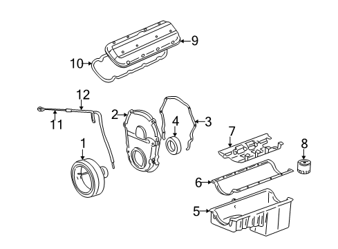 2004 Chevy Avalanche 2500 Engine Parts & Mounts, Timing, Lubrication System Diagram 3 - Thumbnail