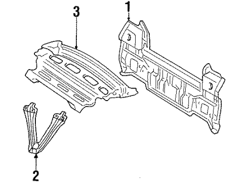 1998 Chevy Prizm Panel,Rear End Diagram for 94857130