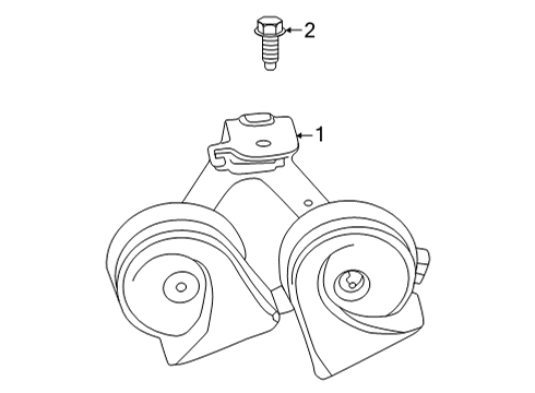 2022 GMC Hummer EV Pickup Horn Diagram