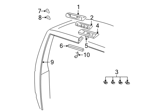 1999 Chevy C3500 High Mount Lamps Diagram