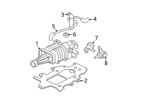 1997 Buick Park Avenue Baffle Kit, Supercharge Crankcase Vent (W/Seal & Gasket) Diagram for 12538682