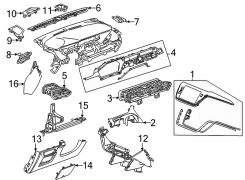 2022 Chevy Bolt EUV Cluster & Switches, Instrument Panel Diagram 3 - Thumbnail