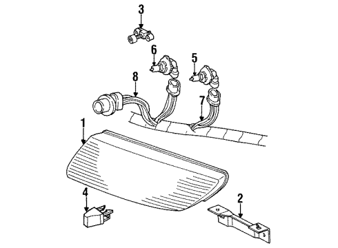 1995 Saturn SC1 Headlamps, Electrical Diagram