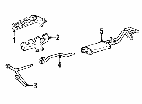 1988 Chevy C1500 Exhaust Components, Exhaust Manifold Diagram 4 - Thumbnail