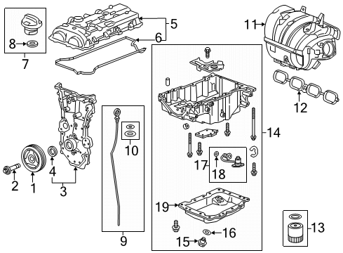 2017 Buick Envision Engine Parts & Mounts, Timing, Lubrication System Diagram 3 - Thumbnail