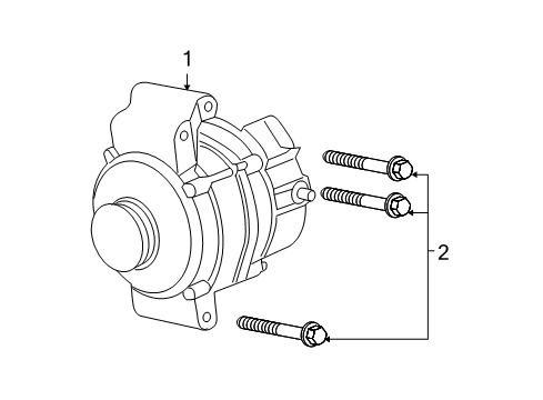 2008 Chevy Malibu GENERATOR Assembly Diagram for 15781434