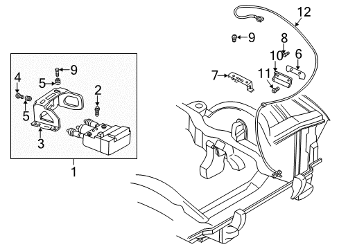 1998 GMC Jimmy ABS Components Diagram