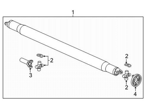 2022 Cadillac Escalade ESV Drive Shaft - Rear Diagram 1 - Thumbnail