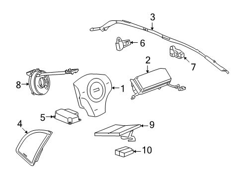 2010 Chevy Malibu Air Bag Components Diagram 1 - Thumbnail