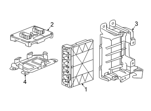 2022 Chevy Bolt EUV Bracket Assembly, Interface Control Mod Diagram for 24279251