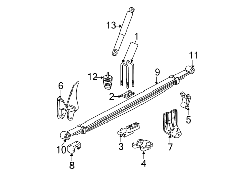 2007 GMC Sierra 1500 Classic Rear Suspension Diagram 3 - Thumbnail