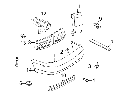 2001 Chevy Monte Carlo Rear Bumper Diagram