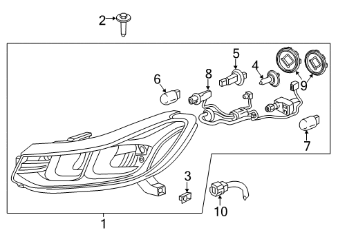 2021 Chevy Trax Bulbs Diagram 2 - Thumbnail