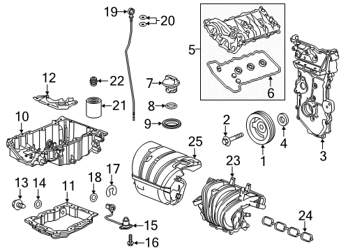 2019 Buick LaCrosse Indicator Assembly, Oil Level Diagram for 12654077