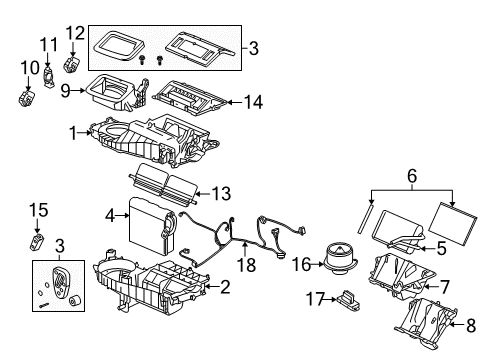 2008 Pontiac Grand Prix HVAC Case Diagram