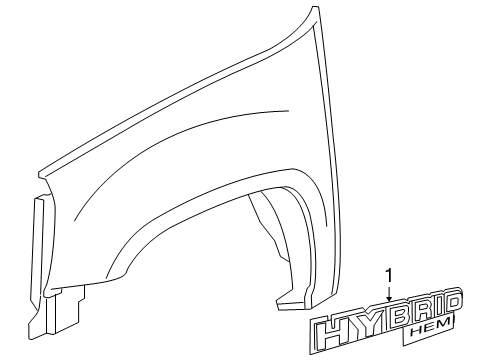 2012 Chevy Silverado 1500 Exterior Trim - Fender Diagram