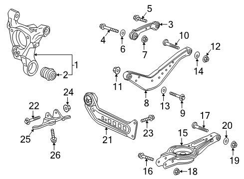 2021 Chevy Malibu ARM ASM-RR SUSP TRAILING Diagram for 42793827