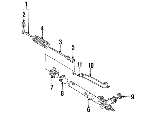 1997 Oldsmobile Regency P/S Pump & Hoses, Steering Gear & Linkage Diagram 2 - Thumbnail