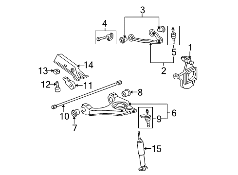 2013 Chevy Suburban 2500 Absorber Assembly, Front Shock Diagram for 20951275