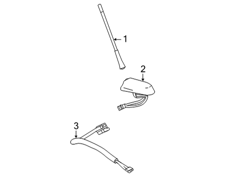 2021 Buick Encore GX Antenna Assembly, Rdo Eccn = 5A991 Diagram for 39047412